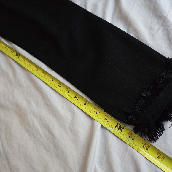 Rag & Bone sz 24 Nina High Rise Ankle Cigarette black jeans with frayed hem - Picture 5 of 13